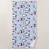 Serviette De Plage Petits pingouins (Devant)