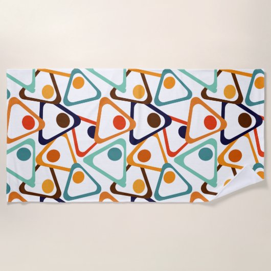 Serviette De Plage Petits triangles les années 70 (Devant)