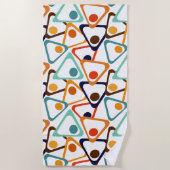 Serviette De Plage Petits triangles les années 70 (Devant)