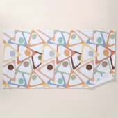 Serviette De Plage Petits Triangles Pastel (Devant)
