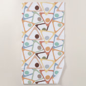 Serviette De Plage Petits Triangles Pastel (Devant)