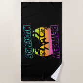 Serviette De Plage Pew Pew Pew Madafakas Funny Chat Crazy Cat (Devant)