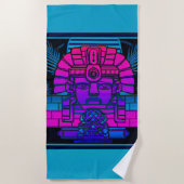 Serviette De Plage Pharaon Synthwave (Devant)