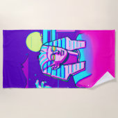 Serviette De Plage Pharaon Synthwave (Devant)