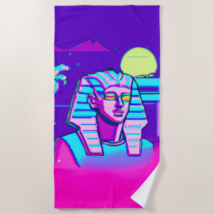 Serviette De Plage Pharaon Synthwave