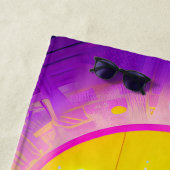 Serviette De Plage Pharaon Synthwave (En situation)