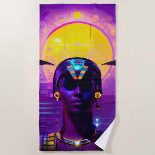 Serviette De Plage Pharaon Synthwave
