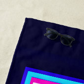 Serviette De Plage Pharaon Synthwave (En situation)