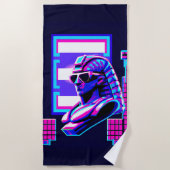 Serviette De Plage Pharaon Synthwave (Devant)