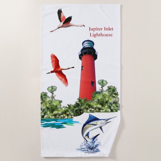 Serviette De Plage Phare d'admission de Jupiter (Devant)