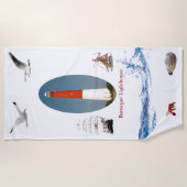 Serviette De Plage Phare de Barnegat (Devant)