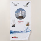 Serviette De Plage Phare de Great Beds (Devant)