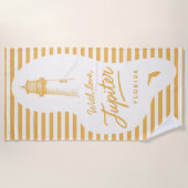 Serviette de plage Phare de Jupiter avec amour (Devant)