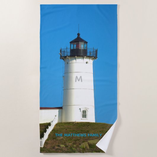 Serviette De Plage Phare de Nubble Light Maine (Devant)