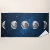 Serviette De Plage Phases de lune Galaxy Stars (Devant)