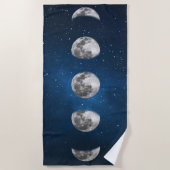 Serviette De Plage Phases de lune Galaxy Stars (Devant)