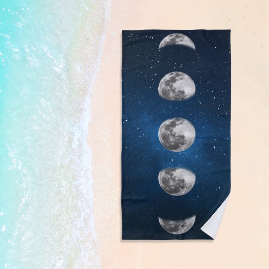 Serviette De Plage Phases de lune Galaxy Stars
