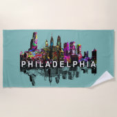 Serviette De Plage Philadelphie, Pennsylvanie couverte de graffitis (Devant)