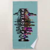 Serviette De Plage Philadelphie, Pennsylvanie couverte de graffitis (Devant)