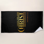 Serviette De Plage Philippiens 4:13 Bible Verse KJV Citation (Devant)