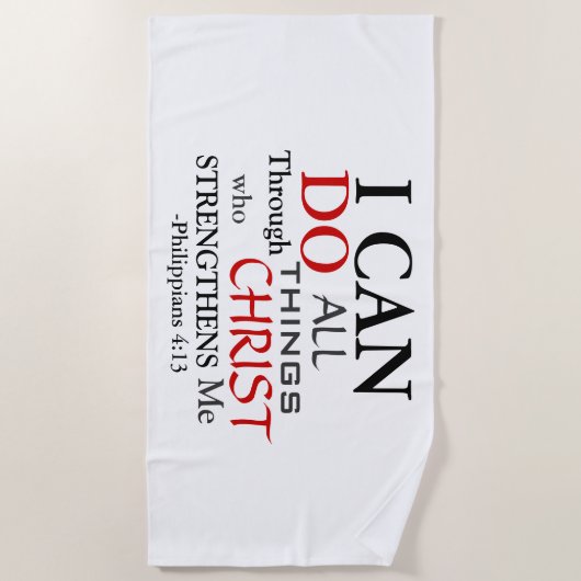 Serviette De Plage PHILIPPIENS 4:13 Citation (Devant)