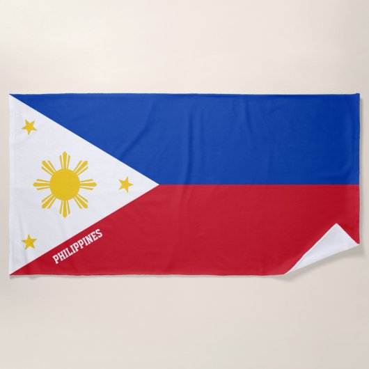 Serviette De Plage Philippines Drapeau magnifique patriotique (Devant)