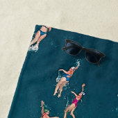 Serviette De Plage Photo aérienne cool des nageurs (En situation)