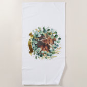 Serviette De Plage PHOTO Cadeau Mariage Nouveaux mariés Anniversaire  (Devant)