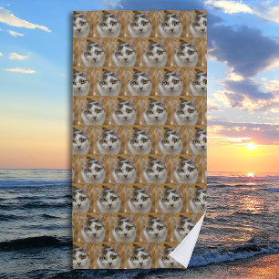 Serviette De Plage Photo de compagnie ou de famille personnalisée