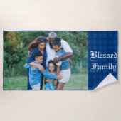 Serviette De Plage Photo de famille personnalisée (Devant)