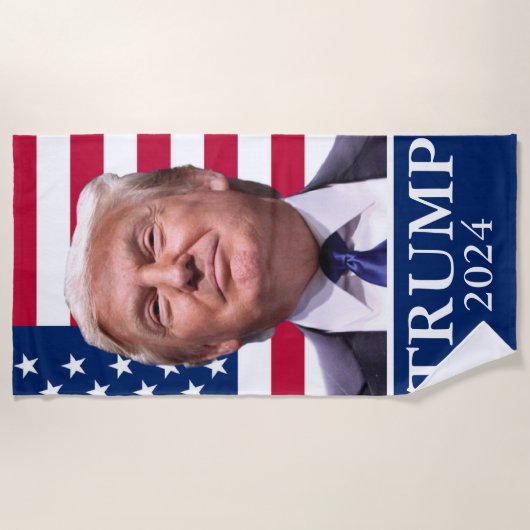 Serviette De Plage Photo Donald Trump - Président 2024 (Devant)