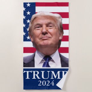 Serviette De Plage Photo Donald Trump - Président 2024
