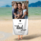 Serviette De Plage Photo moderne Meilleur papa jamais