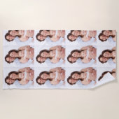 Serviette de plage photo personnalisée (Devant)