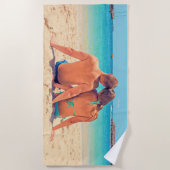 Serviette de plage photo personnalisée avec vos ph (Devant)