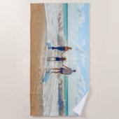Serviette de plage photo personnalisée avec vos ph (Devant)