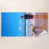 Serviette de plage photo personnalisée avec vos ph (Devant)