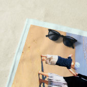 Serviette De Plage Photo personnalisée Collage Texte Plage Serviette (En situation)