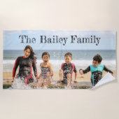 Serviette De Plage Photo personnalisée élégante (Devant)