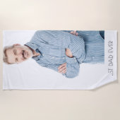 Serviette De Plage Photo personnalisée Père (Devant)