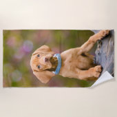 Serviette De Plage Photo puppyeyed mignonne de chiot de chien de (Devant)