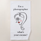 Serviette De Plage Photographe féminine (Devant)