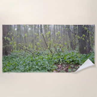 Serviette De Plage Photographie de la nature du sol de la forêt des C