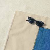 Serviette De Plage Photos personnalisées et texte     (En situation)