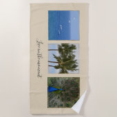 Serviette De Plage Photos personnalisées et texte     (Devant)