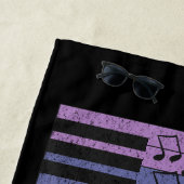 Serviette De Plage piano arc-en-ciel (En situation)