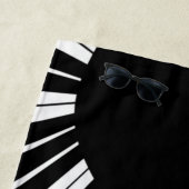 Serviette De Plage Piano Keyboard Music Design (En situation)