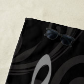 Serviette De Plage Piano lunatique et notes musicales (En situation)
