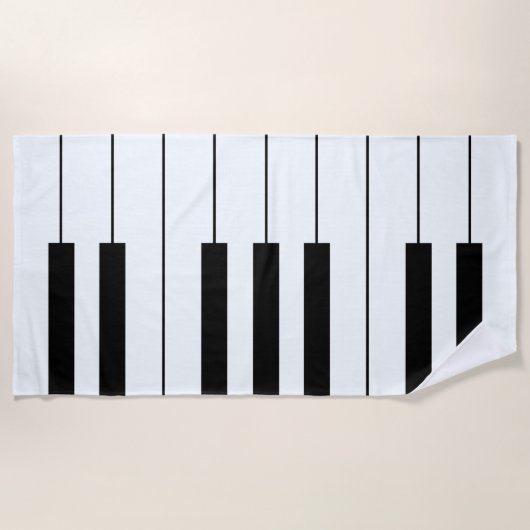Serviette De Plage piano teclado (Devant)