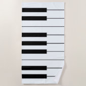 Serviette De Plage piano teclado (Devant)